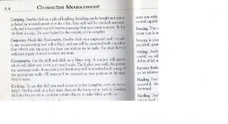 t2a manual showing bedrolls involved in camping